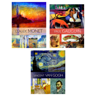  Bộ 3 Danh Họa Nối Tiếng: Larousse: Vincent Van Gogh + Claude Monet + Paul Gauguin 