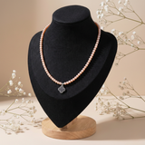  Chuỗi ngọc trai nước ngọt Freshwater Black Clover Drop treo cỏ bốn lá thanh lịch | Cáo Bạc 
