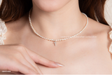  Chuỗi ngọc trai nước ngọt Freshwater Alphabet Charm chữ cái cá nhân | Cáo Bạc 
