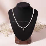  Chuỗi ngọc trai nước ngọt Freshwater Alphabet Charm chữ cái cá nhân | Cáo Bạc 