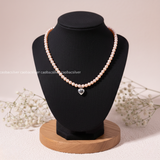  Chuỗi ngọc trai nước ngọt Freshwater Tiny Heart charm trái tim bạc | Cáo Bạc 