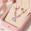 Dây chuyền bạc trẻ em dây xích charm hoa treo kitty dễ thương | Cáo Bạc