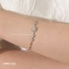 Lắc tay bạc Việt Nam Stardust đính Kim Cương Moissanite 5 li | Cáo Bạc