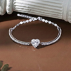 Lắc tay bạc Việt Nam Sweet Heart tim đá lắc cứng thanh lịch | Cáo Bạc