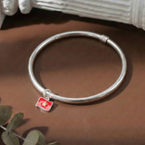  Kiềng tay bạc Việt Nam charm cờ Việt Nam trơn thanh gọn ý nghĩa | Cáo Bạc 