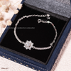 Lắc tay bạc Việt Nam Snowflake đính Kim Cương Moissanite 5 li | Cáo Bạc