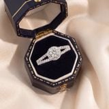  Nhẫn bạc Việt Nam xi vàng trắng đính Kim Cương Moissanite 4 li Charlotte | Cáo Bạc 