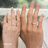 Nhẫn đôi bạc Việt Nam Diamond Crown Couple Rings (300) nhẫn nam khắc vân, nhẫn nữ đính đá | Cáo Bạc