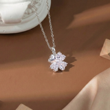  Dây chuyền bạc Việt Nam hoa bốn cánh hai cánh đá tim xinh xắn | Cáo Bạc 