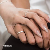  Nhẫn đôi bạc Việt Nam Stardust Couple Rings (303) thiết kế đối lập hài hòa cắt giác tinh tế | Cáo Bạc 