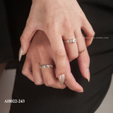  Nhẫn đôi bạc Việt Nam Vanhein Couple Rings (243) thiết kế đan lồng hiện đại | Cáo Bạc 