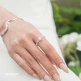  Nhẫn bạc Việt Nam sáu chấu cạnh bảy đá tròn thiết kế viên chủ nổi bật | Cáo Bạc 