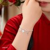 Lắc tay bạc Việt Nam Kitty Bow mèo Kitty nơ đính đá | Cáo Bạc