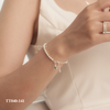 Lắc tay bạc Việt Nam bi phay sao rơi charm nhỏ | Cáo Bạc