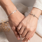  Lắc tay đôi bạc Việt Nam mỏ neo dây mắt xích biểu tượng gắn kết | Cáo Bạc 