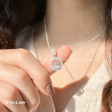  Dây chuyền bạc Việt Nam tròn đá ổ đá trung tâm hiện đại | Cáo Bạc 