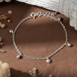  Lắc tay bạc Việt Nam tim trơn ổ đá rơi dây mảnh nữ tính | Cáo Bạc 