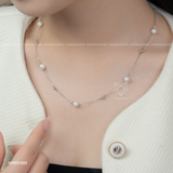  Chuỗi Ngọc trai Freshwater Twinkle Beads xi vàng trắng | Cáo Bạc 