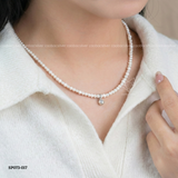  Chuỗi ngọc trai nước ngọt Freshwater Bell Drop charm chuông thanh lịch | Cáo Bạc 