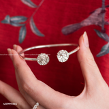  Kiềng tay bạc Việt Nam Vọng Nguyệt hoa sen truyền thống tinh xảo | Cáo Bạc 