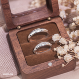  Nhẫn đôi bạc Việt Nam Romatic Love Couple Rings (306) viền hạt nổi điểm đá sáng tinh tế | Cáo Bạc 
