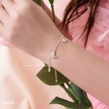  Lắc tay bạc Việt Nam Nabi bướm đính đá dây mảnh nữ tính | Cáo Bạc 