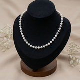  Chuỗi ngọc trai Freshwater 6 li mix bi bạc dây rút thanh lịch | Cáo Bạc 