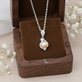  Dây chuyền bạc Việt Nam ngọc trai Freshwater đá giọt nước viền đá tinh xảo | Cáo Bạc 