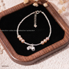 Lắc tay bạc Việt Nam ngọc trai Freshwater Lily of the Valley charm Linh Lan | Cáo Bạc