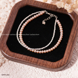  Lắc tay bạc Việt Nam ngọc trai Freshwater Dual Harmony kết hợp bạc cao cấp thanh lịch hiện đại | Cáo Bạc 