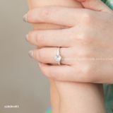  Nhẫn bạc Việt Nam ổ đá sáu chấu cạnh cao bốn đá thanh lịch | Cáo Bạc 