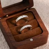  Nhẫn đôi bạc Việt Nam Winner Couple Rings (156) hai rãnh song song đính đá | Cáo Bạc 
