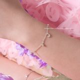  Lắc tay bạc Việt Nam trăng sao bi trơn dây mảnh trẻ trung | Cáo Bạc 