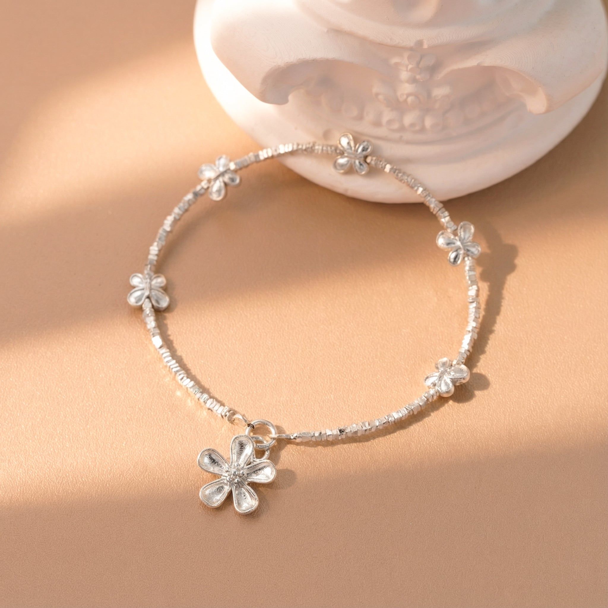  Lắc tay bạc Việt Nam Namy bướm phồng charm bướm nữ tính | Cáo Bạc 