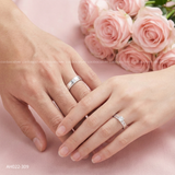  Nhẫn đôi bạc Việt Nam Promise Couple Rings viền khắc tinh tế sang trọng | Cáo Bạc 