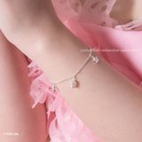  Lắc tay bạc Việt Nam Crown Star vương miện đính đá dây mảnh | Cáo Bạc 