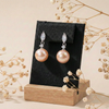 Khuyên tai bạc Việt Nam nữ ngọc trai Crystal Drop dáng pha lê | Cáo Bạc