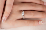  Nhẫn bạc Việt Nam xi vàng trắng đính Kim Cương Moissanite Infinity Promise | Cáo Bạc 