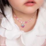  Dây chuyền trẻ em dây xích charm hoa treo dâu xinh xắn an toàn | Cáo Bạc 