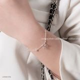  Lắc tay bạc Việt Nam Bow Tie nơ đính đá dây mảnh nữ tính | Cáo Bạc 