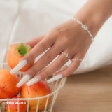  Nhẫn bạc Việt Nam chuỗi lá ổ đá nữ tính tinh tế | Cáo Bạc 