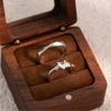 Nhẫn đôi bạc Việt Nam Diamond Heart viền cong điểm đá chủ | Cáo Bạc