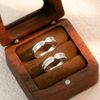 Nhẫn đôi bạc Việt Nam Ursaei Couple Rings (257) đường cong đính đá | Cáo Bạc