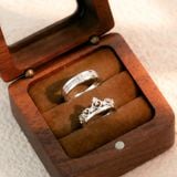  Nhẫn đôi bạc Việt Nam Elsu Couple Rings (261) vương miện tim đính đá | Cáo Bạc 