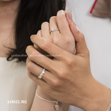  Nhẫn đôi bạc Việt Nam Couple Rings (302) thiết kế tối giản tinh tế | Cáo Bạc 
