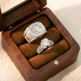  Nhẫn đôi bạc Việt Nam Freedom Rings Couple (328) sư tử đính đá | Cáo Bạc 