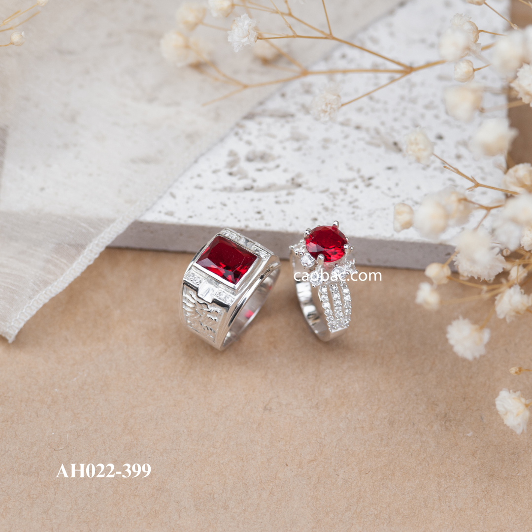 Nhẫn đôi bạc ta Lucky Rings Couple (399) 