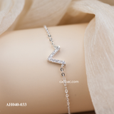  Lắc tay bạc ta V đá 