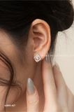  Khuyên tai bạc ta vuông sợi xoắn 