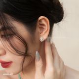  Khuyên tai bạc ta vuông sợi xoắn 